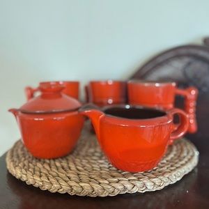 Frankoma Fire Orange Set